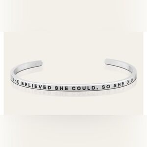 She Believed She Could, So She Did Mantra Bracelet